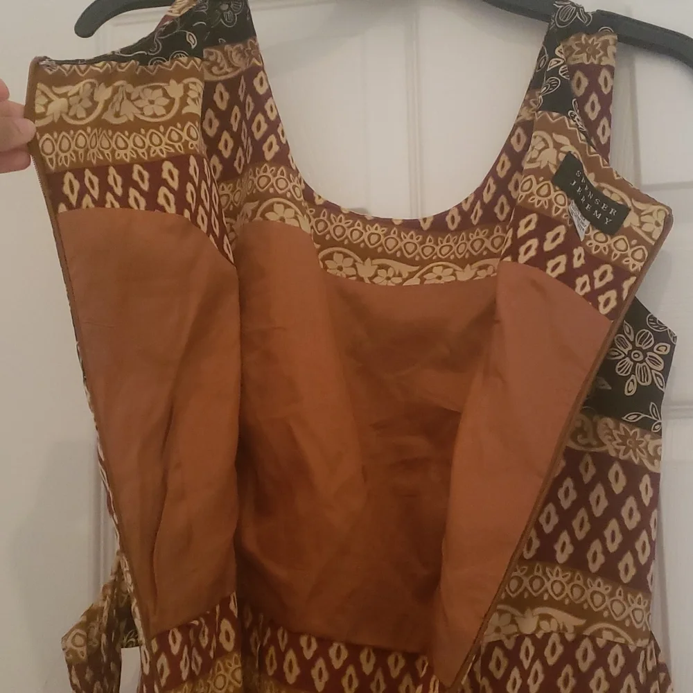 Vntg Spenser Jeremy 100% silk dress - Picture 5 of 11